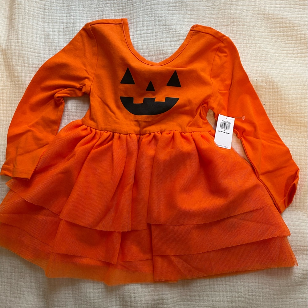 Orange Pumpkin Kids Dress